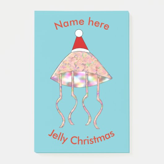 Weihnachts-Party Jellyfish Post es notiert Pad Post-it Klebezettel (Vorderseite)