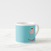 Weihnachts-Party Jellyfish-Tasse Espressotasse (Vorderseite Rechts)