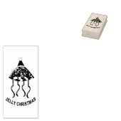 Weihnachts-Party Jellyfish Wood Art Briefmarke Gummistempel (Stempel)