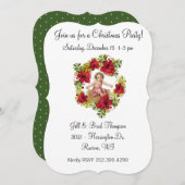 Weihnachts-Party Jesus Blumenkranz Einladung (Vorne/Hinten)