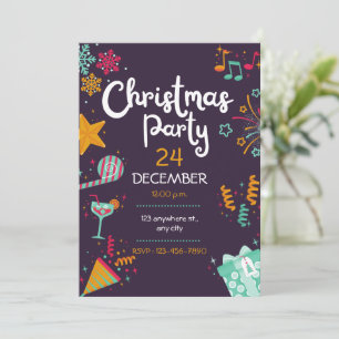 Weihnachts-Party Jingle und Mingle Trendy Weihnach Einladung