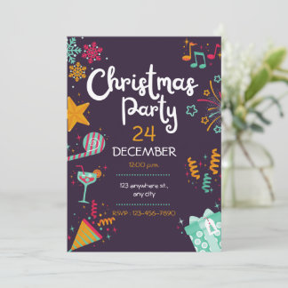 Weihnachts-Party Jingle und Mingle Trendy Weihnach Einladung