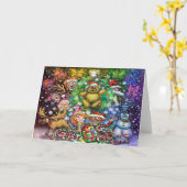 Weihnachts-Party Karte (Gelbe Blume)