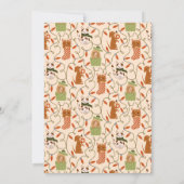 Weihnachts-Party Katzenwelse Gelb Einladung (Rückseite)