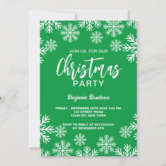 Weihnachts-Party laden 5" x 7" Foil Einladung (Vorderseite)