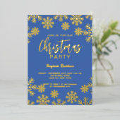 Weihnachts-Party laden 5" x 7" Foil Einladung (Stehend vorne)