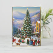 Weihnachts-Party-Leute singen Einladung (Stehend Vorderseite)