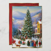 Weihnachts-Party-Leute singen Einladung (Vorne/Hinten)