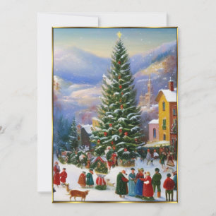 Weihnachts-Party-Leute singen Einladung