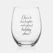 Weihnachts-Party Liebe Lachen jubeln Weinglas Ohne Stiel (Vorderseite)