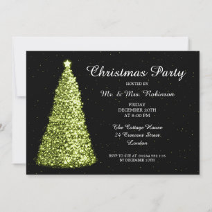 Weihnachts-Party Lime Green Einladung