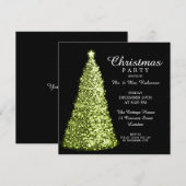 Weihnachts-Party Lime Green Einladung (Vorne/Hinten)