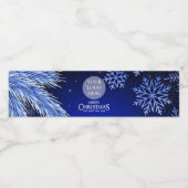 Weihnachts-Party-Logo-Gesellschaft Elegant Wasserflaschenetikett (Einzelnes Label)