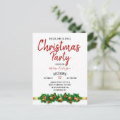 Weihnachts-Party Mistletoe Bells Decorative Postkarte (Stehend Vorderseite)