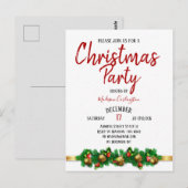 Weihnachts-Party Mistletoe Bells Decorative Postkarte (Vorne/Hinten)