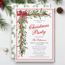 Weihnachts-Party Mistletoe Bow Moderne Feiertagspa
