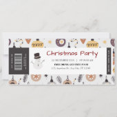 Weihnachts-Party mit Barcode und DJ-Name, Eintritt Einladung (Vorderseite)