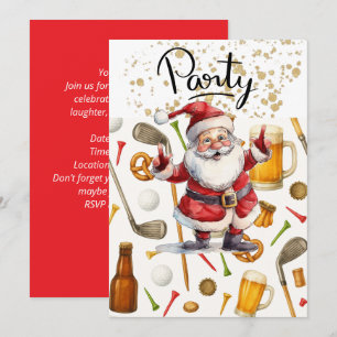 Weihnachts-Party mit dem Weihnachtsmann Einladung