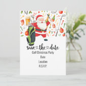 Weihnachts-Party mit dem Weihnachtsmann Einladung (Stehend Vorderseite)