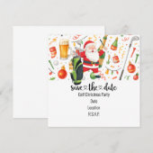Weihnachts-Party mit dem Weihnachtsmann Save The Date (Vorne/Hinten)