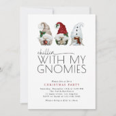 Weihnachts-Party mit meinen Gnomen Einladung (Vorderseite)