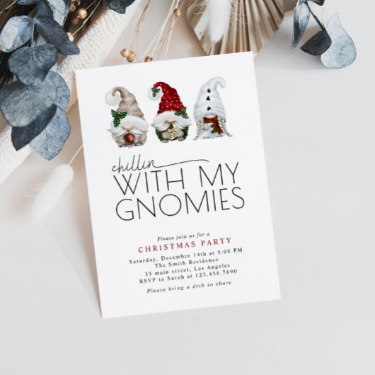 Weihnachts-Party mit meinen Gnomen Einladung