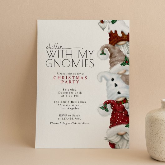 Weihnachts-Party mit meinen Gnomen Einladung