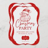 Weihnachts-Party mit Weihnachtsfeier Einladung (Vorne/Hinten)