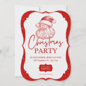 Weihnachts-Party mit Weihnachtsfeier Einladung (Rückseite)