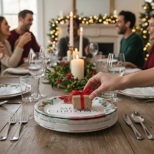 Weihnachts-Party Moderne Corporate Holiday Party Pappteller