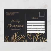 Weihnachts-Party Moderne Elegante Festtage Einladungspostkarte (Rückseite)