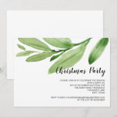 Weihnachts-Party Moderne Eukalyptus-Einladungen Einladung (Vorne/Hinten)