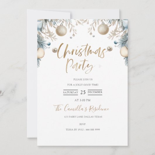 Weihnachts-Party Moderne warme Weihnachten Einladu Einladung (Vorderseite)