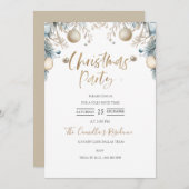 Weihnachts-Party Moderne warme Weihnachten Einladu Einladung (Vorne/Hinten)