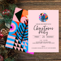 Weihnachts-Party Modernes geometrisches Muster ros