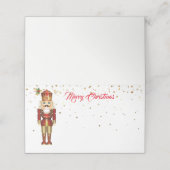 Weihnachts-Party Name Platzkarte-Nutcracker Platzkarte (Außenseite Aufgefaltet)