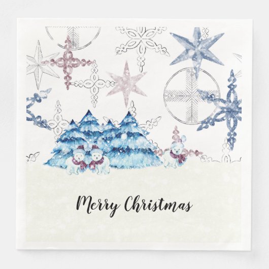 Weihnachts-Party Napkins, Abendgröße Serviette (Vorderseite)