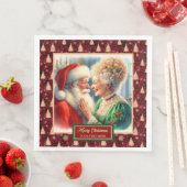 Weihnachts-Party Napkins Red Gold Green Santa Serviette (Beispiel)