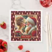 Weihnachts-Party Napkins Red Gold Green Weihnachts Serviette (Beispiel)