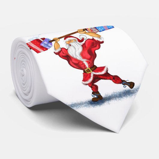 Weihnachts-Party Neck Tie Bodybuilder Santa Fun Krawatte (Gerollt)