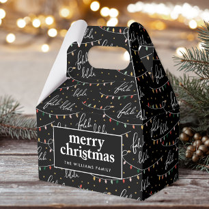 Weihnachts-Party Niedlich Fa La Pattern Geschenkschachtel