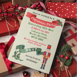 Weihnachts Party Nutcracker Kleiner Schlagzeugknab Einladung