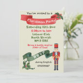 Weihnachts Party Nutcracker Kleiner Schlagzeugknab Einladung (Stehend Vorderseite)