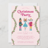 Weihnachts-Party Nutcracker Pink Einladung (Vorderseite)