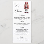 Weihnachts-Party Nutcracker Rosa Dinner Menü Menükarte (Vorderseite)
