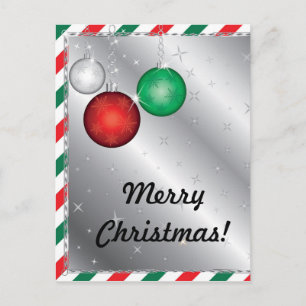 Weihnachts-Party-Ornament Postkarte