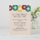 Weihnachts-Party-Ornamente Schneeflocken Brett im Einladung (Stehend Vorderseite)