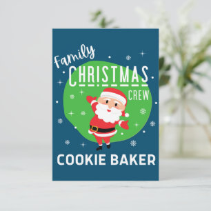 Weihnachts-Party Pajamas Cookie Baker Dankeskarte