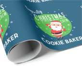 Weihnachts-Party Pajamas Cookie Baker Geschenkpapier (Rolleneckpunkt)