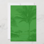 Weihnachts-Party Palmen Bäume Küste Einladung (Rückseite)
